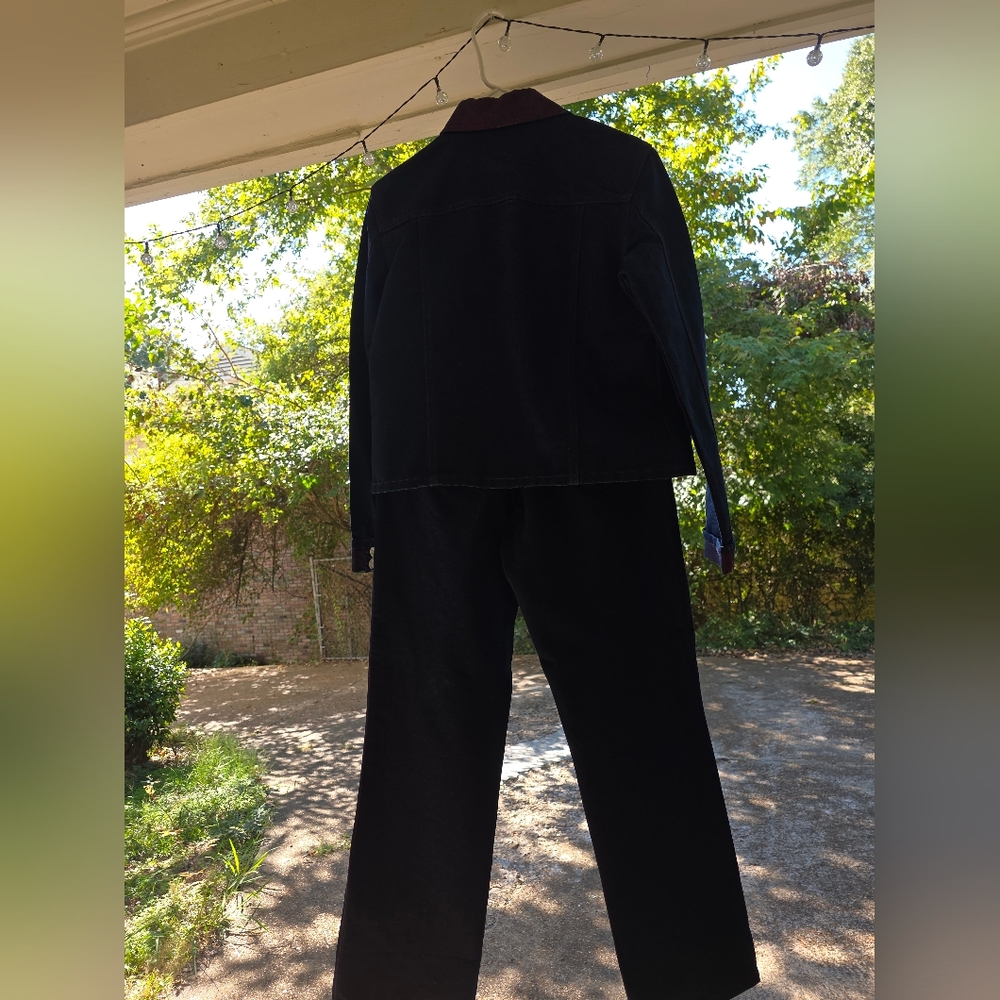 Baccini Blue Denim Jacket with Red Stitching